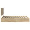 vidaXL Lit de Rangement Ch&ecirc;ne Sonoma 140 x 200 cm Bois d'ing&eacute;nierie
