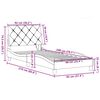 vidaXL Cadre de lit avec LED sans matelas cr&egrave;me 90x200 cm tissu