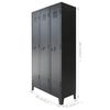 vidaXL Armoire &agrave; casiers M&eacute;tal style industriel 90x45x180 cm