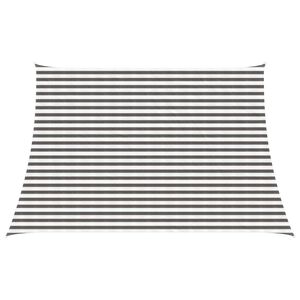 vidaXL Voile d'ombre Gris clair et blanc 3 / 4 x 3 m HDPE