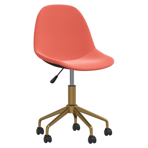 vidaXL Chaises pivotantes &agrave; manger lot de 2 Rose Velours