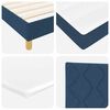 vidaXL Lit boxspring avec matelas avec matelas Bleu 140 x 200 cm tissu