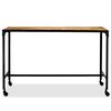 vidaXL Table &agrave; manger Bois de manguier et acier 120x60x76 cm