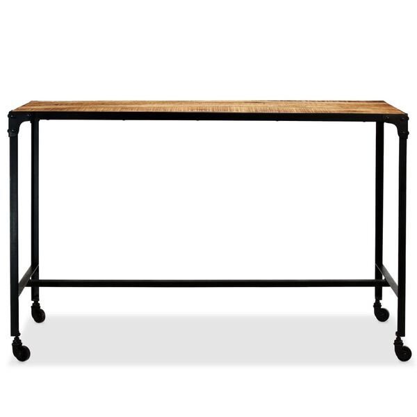 vidaXL Table &agrave; manger Bois de manguier et acier 120x60x76 cm