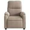 vidaXL Fauteuil inclinable de massage taupe tissu microfibre