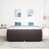 vidaXL Cadre de lit avec matelas Marron fonc&eacute; 180 x 200 cm tissu