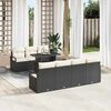 vidaXL Ensemble de canap&eacute; de jardin 8 pcs Noir Poly rotin
