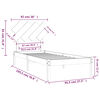 vidaXL Cadre de lit sans matelas 90x190 cm bois massif