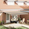 vidaXL Auvent R&eacute;tractable Beige 450 &times;300 cm tissu
