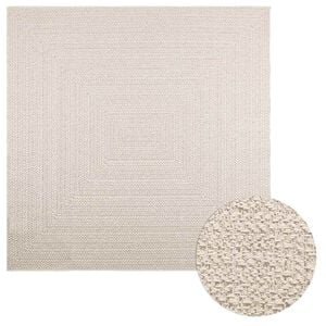 vidaXL Tapis ZIZUR cr&egrave;me 200x200 cm aspect de jute int&eacute;rieur ext&eacute;rieur