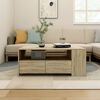 vidaXL Table basse ch&ecirc;ne sonoma 102x55x42 cm bois d'ing&eacute;nierie