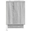 vidaXL Cabinet de chevet Gris 50 x 34,5 x 50 cm. Bois d'ing&eacute;nierie