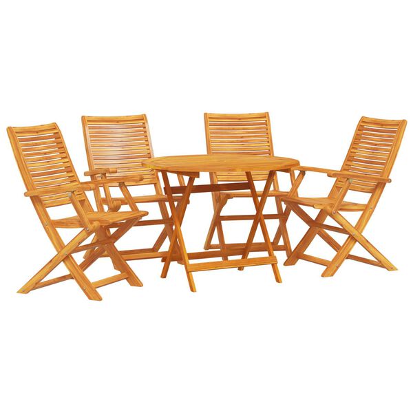 vidaXL Ensemble de salle &agrave; manger pour jardin 5 pcs Marron