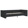 vidaXL Lit avec matelas et &eacute;clairage USB Noir Tissu 90x200 cm