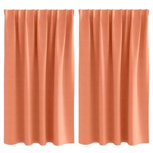 vidaXL Rideaux occultants avec anneaux 2 pcs Couleur terre cuite