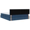 vidaXL Lit de Rangement Bleu 200 x 200 cm Cuir synth&eacute;tique
