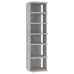vidaXL Armoire &agrave; chaussures Gris b&eacute;ton 27,5x27x102cm Bois d'ing&eacute;nierie