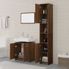 vidaXL Ensemble de meubles de salle de bain 3 pcs Ch&ecirc;ne marron