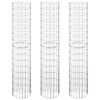 vidaXL Lit sur&eacute;lev&eacute; &agrave; gabion circulaire 3pcs Acier galvanis&eacute; &Oslash;30x150cm