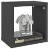 vidaXL &Eacute;tag&egrave;res cube murales 4 pcs Gris 22x15x22 cm