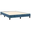 vidaXL Sommier &agrave; lattes de lit et matelas Bleu fonc&eacute; 140x200cm Velours