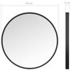vidaXL Miroir mural Noir 50 cm