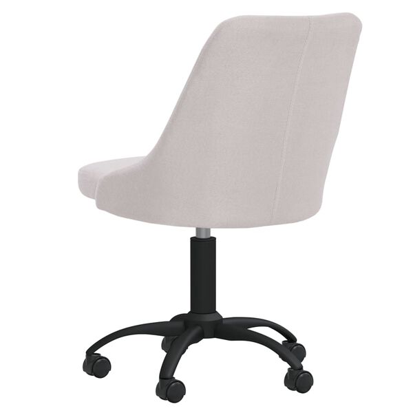 vidaXL Chaise pivotante de salle &agrave; manger Cr&egrave;me Tissu