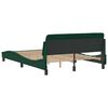 vidaXL Cadre de lit Dover vert fonc&eacute; 140x190 cm velours