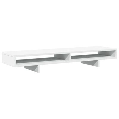 vidaXL Support de moniteur blanc 100x27x15 cm bois d'ingénierie