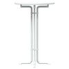 vidaXL Table de bar blanc &Oslash;70x110 cm bois d'ing&eacute;nierie et acier