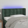 vidaXL T&ecirc;te de lit &agrave; LED Vert fonc&eacute; 103x16x78/88 cm Velours