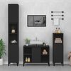 vidaXL Meuble d'&eacute;vier noir 80x33x60 cm bois d'ing&eacute;nierie