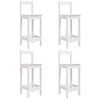 vidaXL Ensemble de bar de jardin 5 pcs blanc bois massif de pin