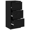vidaXL Buffets 2 pcs Ch&ecirc;ne noir 30 x 30 x 70 cm Bois d'ing&eacute;nierie