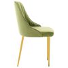 vidaXL Chaises &agrave; manger lot de 6 vert clair velours
