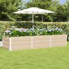 vidaXL Jardini&egrave;re Ivoire 240 x 80 x 45 cm Acier