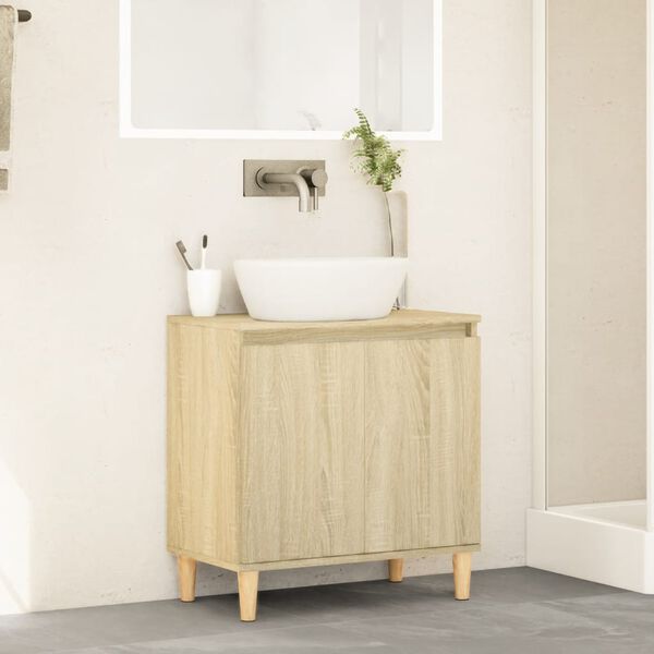 vidaXL Meuble d'&eacute;vier ch&ecirc;ne sonoma 58x33x60 cm bois d'ing&eacute;nierie