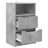 vidaXL Tables de chevet avec tiroir 2 pcs Gris b&eacute;ton 40 x 30 x 467 cm