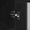 vidaXL Buffet Ch&ecirc;ne noir 34 x 34,5 x 90 cm Bois d'ing&eacute;nierie