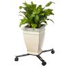 Nature Support roulant r&eacute;glable pour plantes 4 bras M&eacute;tal Noir