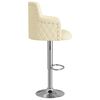 vidaXL Tabourets de bar lot de 2 cr&egrave;me tissu