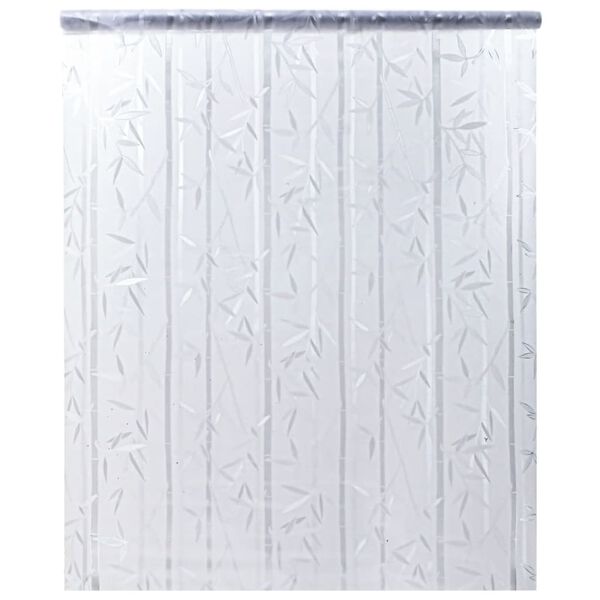 vidaXL Films pour fen&ecirc;tre 2 pcs d&eacute;poli motif de bambou PVC