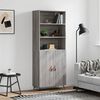 vidaXL Buffet haut Sonoma gris 69,5x34x180 cm Bois d'ing&eacute;nierie