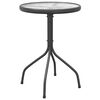 vidaXL Table de jardin &Oslash;50x71 cm Acier Anthracite