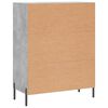 vidaXL Buffet gris b&eacute;ton 69,5x34x90 cm bois d'ing&eacute;nierie