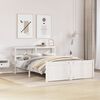 vidaXL Cadre de lit avec t&ecirc;te de lit sans matelas blanc 140x190 cm