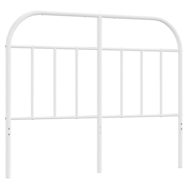 vidaXL T&ecirc;te de lit de remplacement m&eacute;tal blanc 120 cm
