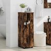 vidaXL Cabinet de salle de bain avec porte Ch&ecirc;ne fum&eacute; 30 x 35 x 95 cm