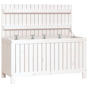 vidaXL Bo&icirc;te de rangement de jardin Blanc 115x49x60 cm Bois de pin