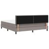 vidaXL Lit &agrave; ressorts avec matelas avec LED Taupe 180 x 200 cm tissu